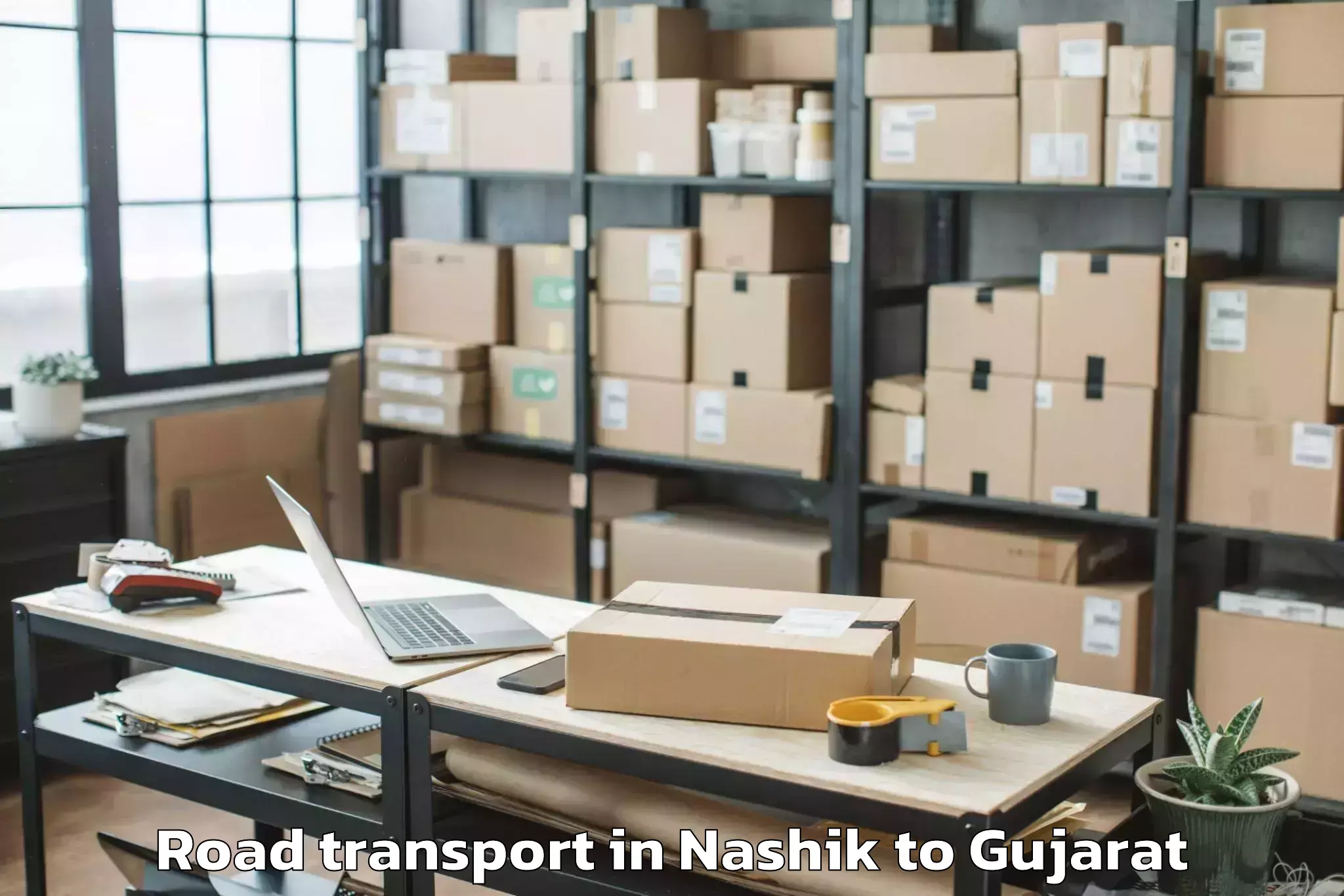 Easy Nashik to Thasra Road Transport Booking